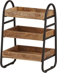 Zeitschriftenständer mit 3 Holzfächern - New Bestseller Collection