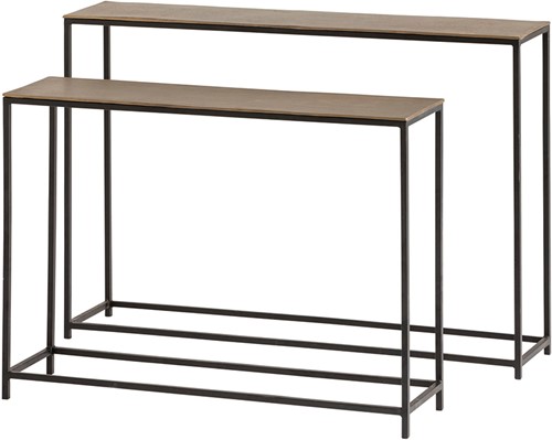 Baku wandtafel set van 2, Brass antique - Allure Alu Collection