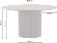Table séjour Ø140, Acacia Black - Congo Table Collection-3