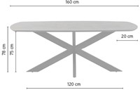 Dining table danish oval 160, Acacia Black - Akagi Table Collection-5
