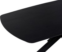 Table séjour forme de bateau 210, Acacia Black - Akagi Table Collection-2