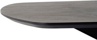 Table séjour forme de bateau 210, Acacia Black - Akagi Table Collection-3