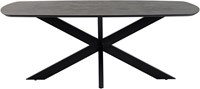 Dining table danish oval 160, Acacia Black - Akagi Table Collection-1