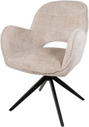 Alicia eetkamerstoel - draaipoot 360ARS - Cremona - Taupe 04 - Unique Collection
