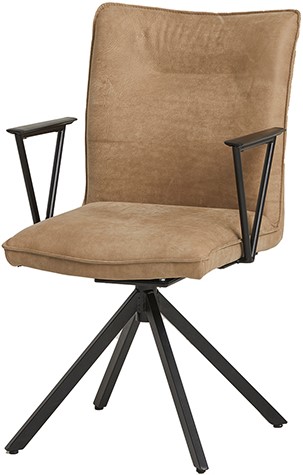 Ana chaise - pivotante 180ARS - avec accoudoir- cadre métal noir - Dutch Industries Chairs