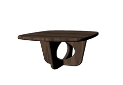 Table basse carrée 70, Mango Brown Walnut - Aquarius Table Collection