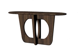 Table murale 140, Mango Brown Walnut - Aquarius Table Collection