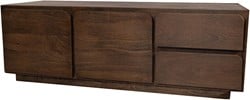 TV dressoir 150 met 2 deuren en 2 lades, Mango Dark Malt - Bloemfontein Collection