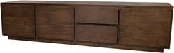 TV dressoir 190 met 3 deuren en 2 lades, Mango Dark Malt - Bloemfontein Collection