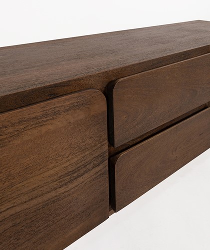 TV Anrichte 190 mit 3 Türen und 2 Schubladen, Mango Dark Malt - Bloemfontein Collection-4