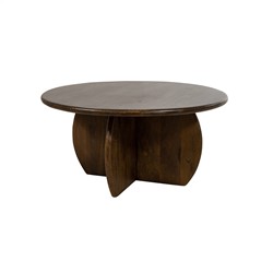 Coffee table Ø80, Mango Brown Walnut - Belly Table Collection