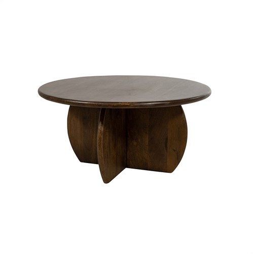 Salontafel Ø80, Mango Brown Walnut - Belly Table Collection