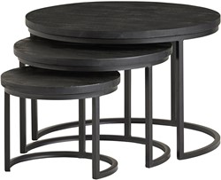 Black Enzo coffee table, set of 3 - Enzo Collection