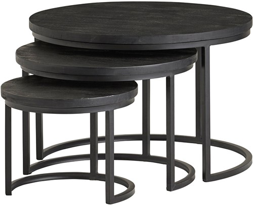 Black Enzo salontafel, set van 3 - Best Seller Collection