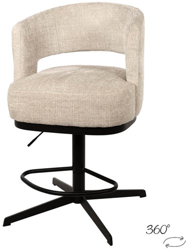 Bruce chaise de bar - pivotante 360 - Star Collection