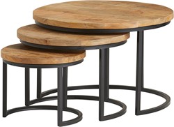Natural Enzo table basse, ensemble de 3 pièces - Enzo Collection