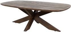 Table d'appoint Ø50, H43, Acacia Marron Brown - Capricorn Table Collection