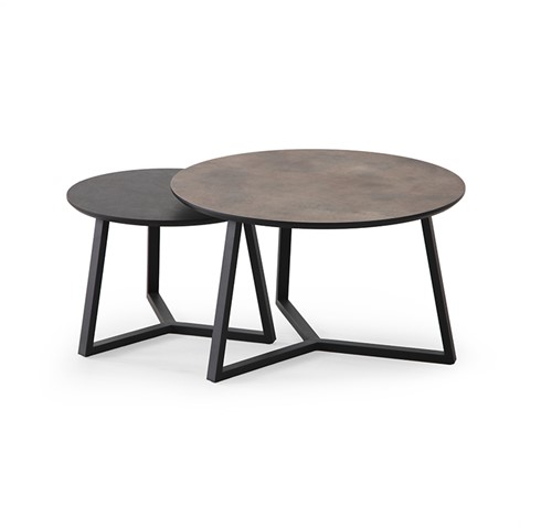 Cassio coffee table - round - set of 2 - Unlimited Laminate Collection