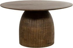 Karl coffee table Ø80, H45, Mango Matt Walnut - Couture Collection