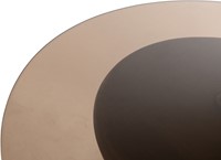 Yves bijzettafel Ø57, H47, Mango Matt Walnut, Smoke glass - Couture Collection-2