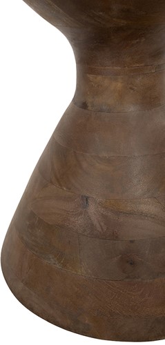 Yves bijzettafel Ø57, H47, Mango Matt Walnut, Smoke glass - Couture Collection-3