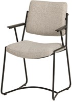 Clair eetkamerstoel - met arm - frame black metal - Dutch Industries Chairs