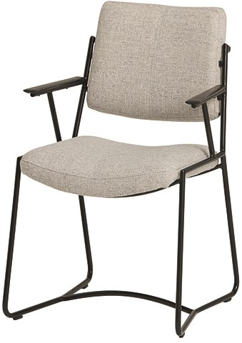 Clair eetkamerstoel - met arm - frame black metal - Dutch Industries Chairs