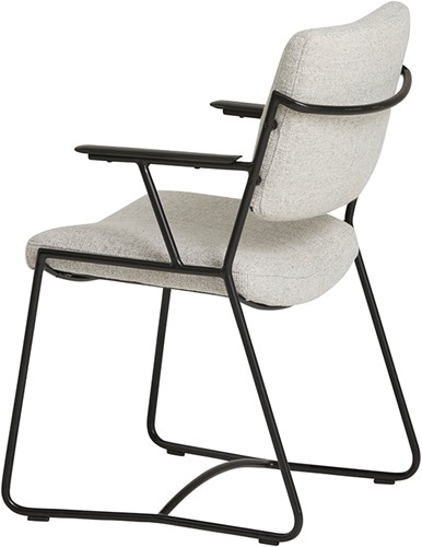 Clair eetkamerstoel - met arm - frame black metal - Dutch Industries Chairs-1