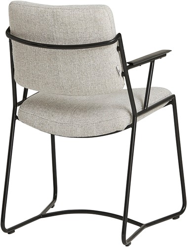 Clair eetkamerstoel - met arm - frame black metal - Dutch Industries Chairs-2