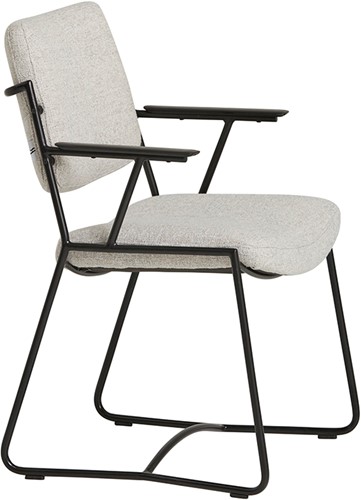 Clair eetkamerstoel - met arm - frame black metal - Dutch Industries Chairs-3