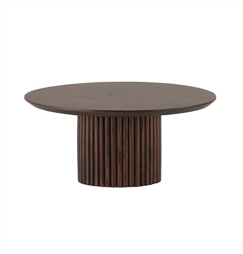 Coffee table, Ø90, Mango Dark Walnut - Congo Table Collection