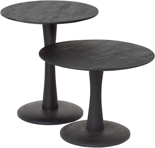 Beistelltisch Ø60, niedrig, Black - Flare Furniture-2