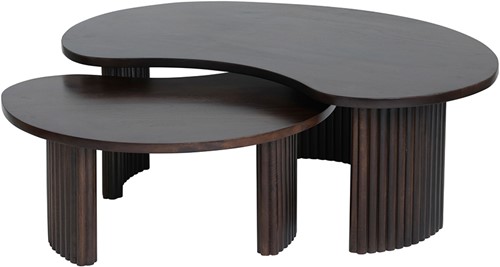 Firenze salontafel 85, boonvorm, Mango Brown Walnut - Mix & Match Collection-5