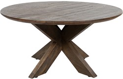 Table basse Ø80, H40, Acacia Marron Brown - Gemini Table Collection