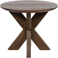 Table d'appoint Ø50, H43, Acacia Marron Brown - Gemini Table Collection-1