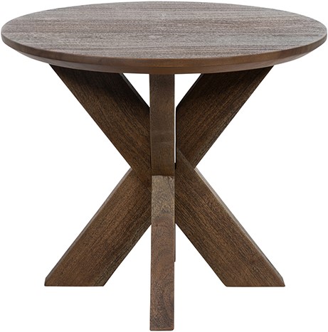 End table Ø50, H43, Acacia Marron Brown - Gemini Table Collection-1