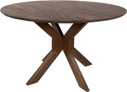 Table séjour Ø130, Acacia Marron Brown - Gemini Table Collection