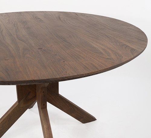 Table séjour Ø150, Acacia Marron Brown - Gemini Table Collection-3