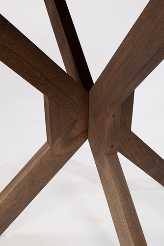 Eetkamertafel Ø150, Acacia Marron Brown - Gemini Table Collection-4
