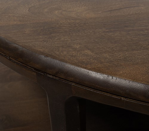 End table Ø50, H50, Mango Brown Walnut - Jumbo Collection-3