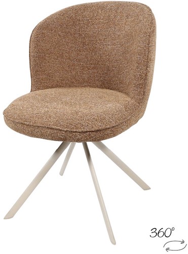 Kate dining chair - swivel 360 off-white - Unique Collection