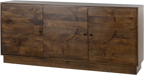 Dressoir 180 avec 3 portes, Mango Brown Walnut - Kaapstad Collection