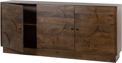 Dressoir 180 met 3 deuren, Mango Brown Walnut - Kaapstad Collection-1