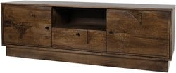 TV dressoir 150 met 2 deuren, 1 lade en 1 open vak, Mango Brown Walnut - Kaapstad Collection