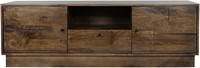 TV cabinet 150 with 2 doors, 1 drawer and 1 open compartment, Mango Brown Walnut - Kaapstad Collection-1