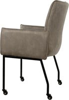 Luna eetkamerstoel - wheel - met arm - Dutch Industries Chairs-1