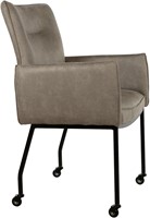 Luna eetkamerstoel - wheel - met arm - Dutch Industries Chairs-3