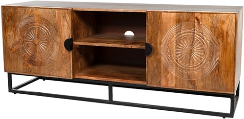 TV dressoir 150 met 2 deuren en 2 open vakken - Maya Collection
