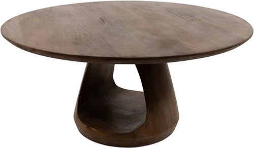 Bremen coffee table Ø90, H40, Mango Matt Walnut - Must Have Collection
