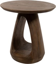 Bremen bijzettafel Ø50, H50, Mango Matt Walnut - Must Have Collection